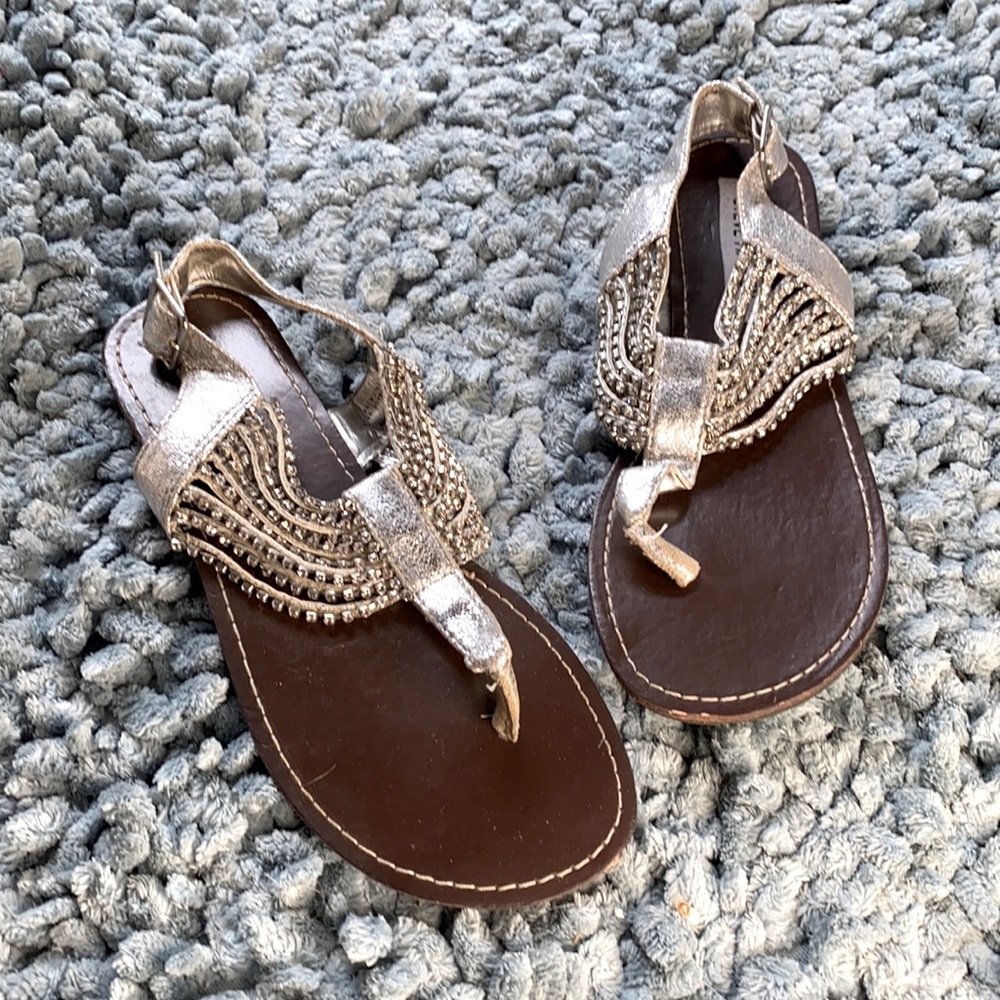 Steve Madden silver crystal sandals sz 6.5